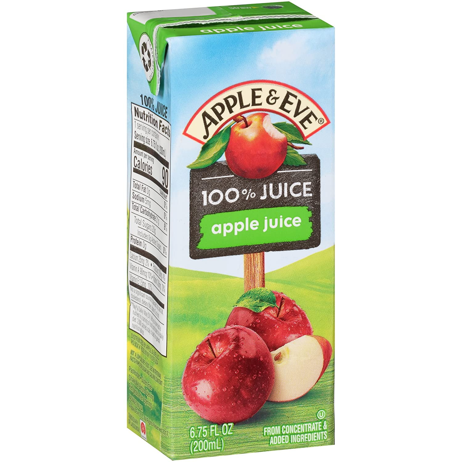 Apple & Eve 100 Apple Juice, 6.75 oz, 8 Count Drink Boxes Walmart