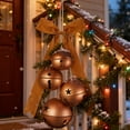 thumbnail image 4 of Adorno De Corona Navidea Con Campanas Grandes Abiertas Para Rbol De Navidad, Forma De Campana, Vidrio, 30 Cm, Para Decoracin Navidea De Interior, Para Tarjetas De Felicitacin, UKHBMC, 4 of 7