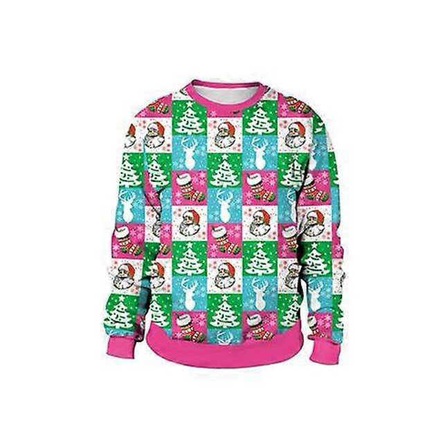 Suéter navideño feo para regalar, elfo de Papá Noel, divertido jersey para mujer y hombre, camisetas y suéteres, ropa de otoño e invierno.