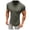 Army Green, variant on Men Casual Spring Summer Solid Color Short Sleeve Turtleneck Tops Shirts Black XL