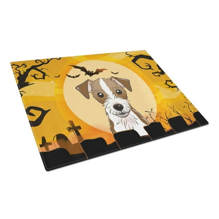 

Caroline s Treasures Halloween Jack Russell Terrier Glass Cutting Board Large