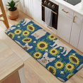 thumbnail image 5 of French Bulldog Sunflowers Floral Kitchen Rug Mat,Kitchen Runner Rugs Non Skid Washable,Decorative Kitchen Floor Mats for Kitchen,Sink,Laundry,17"x47.2", 5 of 7