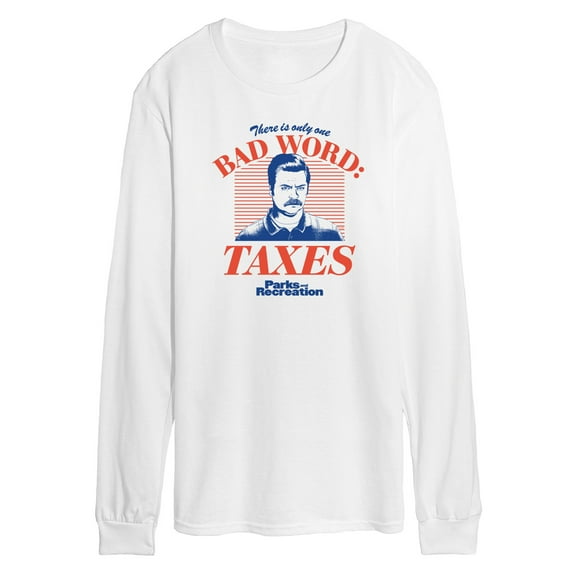 Parks and Recreation - Bad Word Taxes - Men's Long Sleeve T-Shirt