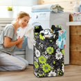 thumbnail image 5 of Yayeee Freestanding Laundry Hamper with Handle Collapsible Large Storage Basket for Clothes, White Flower Pattern, 5 of 7