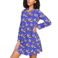 thumbnail image 3 of joogoo Christmas Tree Bows Women's Long Sleeve Nightgown Sleepwear L, 3 of 8