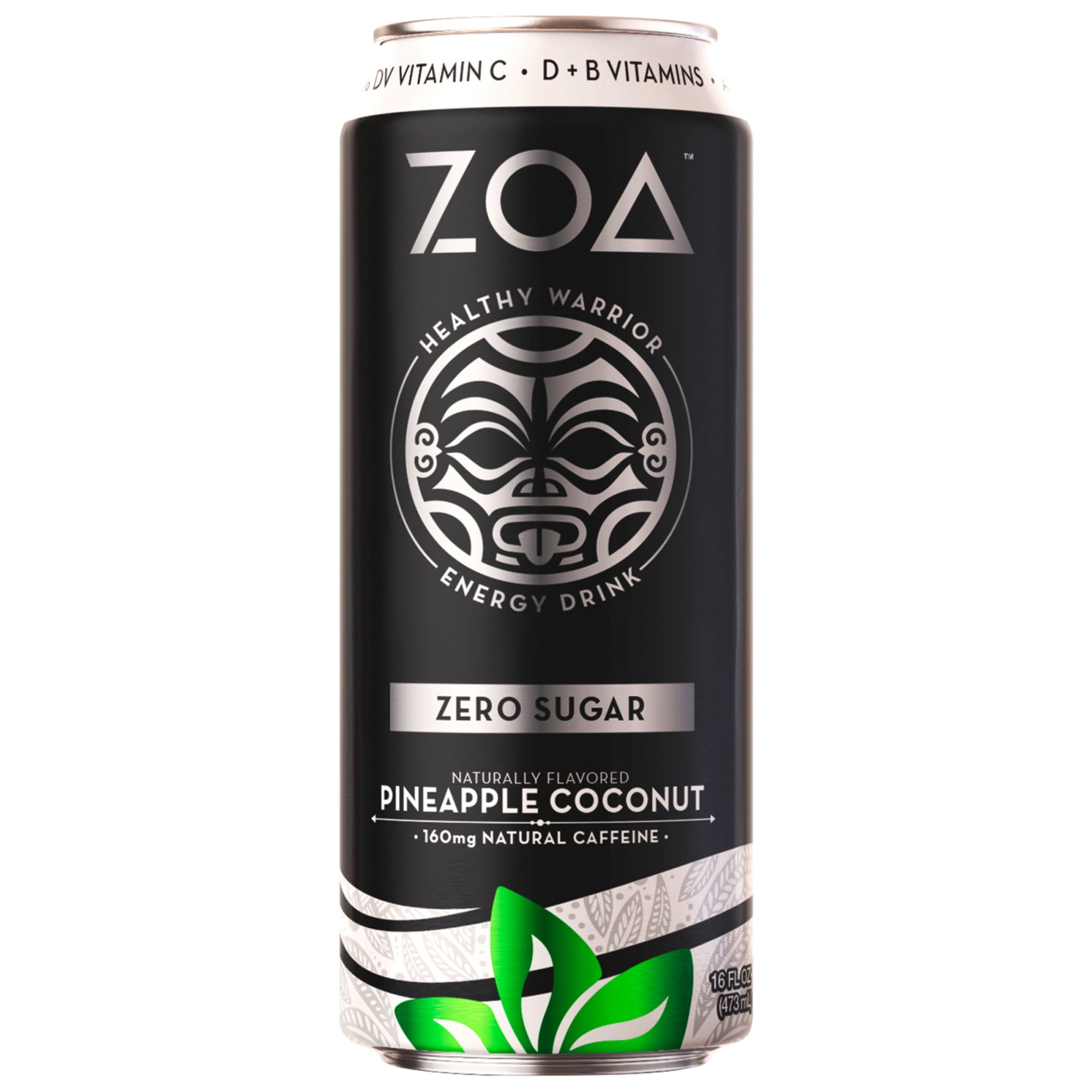Zoa Pineapple Coconut Zero Sugar ZOA Energy Drink, Pineapple Coconut, Zero Sugar, 16 fl oz Can