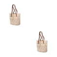 thumbnail image 1 of Qarigey Bolso de playa elegante y funcional para escapadas de verano Bolso con forma de cubo Bolso bandolera champán 2Conjunto, 1 of 6