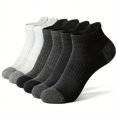 thumbnail image 2 of TOYAN Breathable cotton socks basketball sports boat socks spring and summer men's black and white short socks-3Packs, 2 of 5