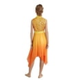 thumbnail image 4 of CHICTRY Robe de Danse Sans Manches à Sequins pour Filles, Tunique de Culte Irrégulière, Or 12, 4 of 7