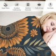 thumbnail image 3 of Dandelion blanket, children's and adult gift dandelion themed flannel blanket, natural Bohemian style, comfortable and fun lightweight dragonfly blanket Multiple sizes, 3 of 6