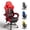 Black & Red, variant on RSPGame Gaming Chair for Adults, PU Leather Office Chair with Lumbar Support and Retractable Footrest, Red Racing