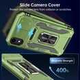 thumbnail image 3 of for iPhone XR Case with Screen Protector,Sliding Camera Cover,-Grade Cover with  Stand Phone Case 6.1" Olive Green, 3 of 14