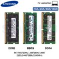thumbnail image 2 of Samsung Laptop Memoria DDR2 667 800MHz DDR3 1066 1333 1600 1866MHz DDR4 2133 2400 2666 3200MHz High Performance Notebook RAM, 2 of 4