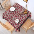 thumbnail image 2 of Red Skull Pattern Square Tablecloth,Waterproof Square Table Cover,Wipeable Spillproof Washable Table Cover for Home Kitchen Party Decor 42"X42"(107x107cm), 2 of 6