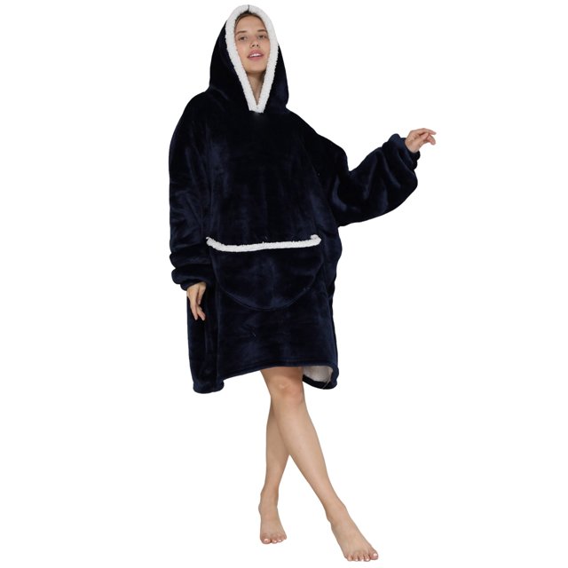 TheFound Women Wearable Blanket Long Sleeve Hooded Sweatshirt with Pocket