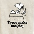 thumbnail image 3 of Peanuts - Snoopy Typos Make Me Sic - Toddler & Youth Crewneck Fleece Sweatshirt, 3 of 6
