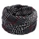 thumbnail image 1 of Bufanda de punto de doble capa de un solo anillo para hombre y mujer con cuello de felpa corto y cálido estampado de otoño e invierno, 1 of 5