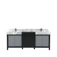 thumbnail image 4 of Zilara 80 in W Black and Grey Double Bath Vanity, Castle Grey Marble Top and Faucet Set, 4 of 12