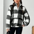 thumbnail image 6 of Karight Womens Half Zip Sherpa Fleece Pullover Soft Oversized Sweatshirt with Pockets Warm Fuzzy Sweater, 6 of 8