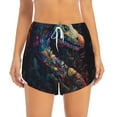 thumbnail image 4 of Lsque Colorful Patterned Snake Printed Women's Running Shorts with Liner Pockets,Elastic Quick Dry Workout Athletic Gym Yoga Shorts,Womens High Waist Shorts-XX-Large, 4 of 9