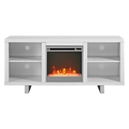 Walker Edison Simple Modern Fireplace TV Console