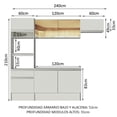 thumbnail image 3 of Cocina Integral Completa Madesa 240cm Diamante 02 Blanco, 3 of 6