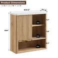 thumbnail image 4 of OKD Bathroom Storage Cabinet, Modern Medicine Cabinet with Adjustable Shelf for Kitchen & Living Room, Natural Oak, 4 of 7