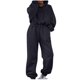 thumbnail image 1 of Conjunto de chándal de mujer otoño-invierno 2025: sudadera con capucha de manga larga y pantalones holgados, mezcla de algodón, ropa informal/deportiva, tallas S-XL., 1 of 7