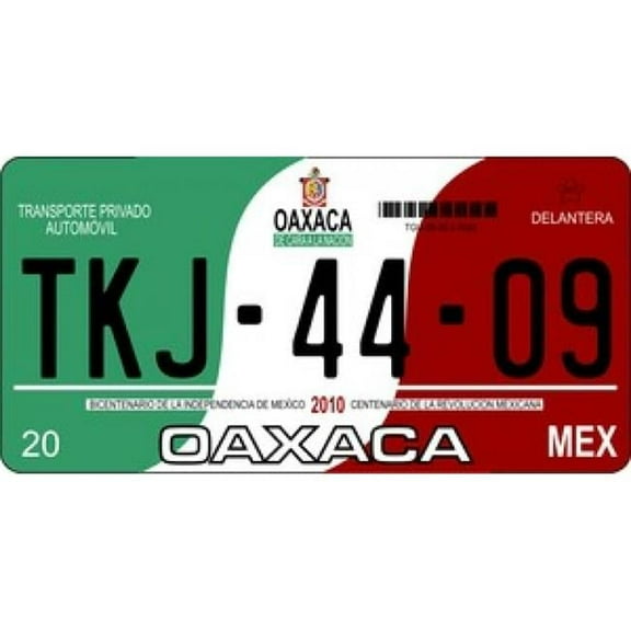 212 Main LPO904 Mexico Oaxaca Photo License Plate