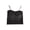 Gray, variant on MOJOGO Summer Tops for Women Textured Square Neck Crop Top Casual Thin Strap Camisole Padded Tees Basic Tanks White Free Size
