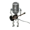 thumbnail image 2 of RBCKVXZ LED Light for Office, Adjustable Vintage Gifts Metal Microphone Robot Desk Lamp, Energy-Saving LED Bulbs, Desktop Art Decorative Light for Bedroom/Desk, 2 of 2