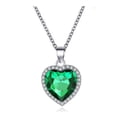 thumbnail image 2 of Collar con corazón de cristal y piedras preciosas, de estilo clásico y temperamento clásico Collar Corazón del océano, 2 of 6