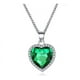 thumbnail image 2 of Collar con corazón de cristal y piedras preciosas, de estilo clásico y temperamento clásico Collar Corazón del océano, 2 of 6