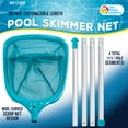 thumbnail image 2 of U.S. Pool Supply Swimming Pool 5 Foot Leaf Skimmer Net with 4 Aluminum Pole Sections - 6" Deep Ultra Fine Mesh Netting Bag Basket for Fast Cleaning of the Finest Debris - 60" Long, Clean Spas, Ponds, 2 of 4