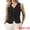 Black, variant on DARING DIVA Women's Stylish Vest Tops Linen Striped Business Waistcoat XS Beige