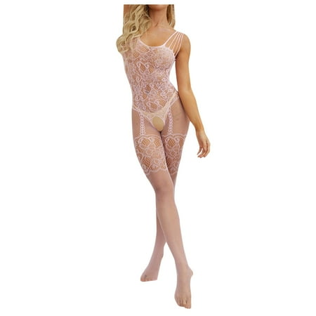 

XHJUN Women s see through Lingerie Trim one piece Babydoll Set with fishnet Sexy Sheer Teddy Chemise