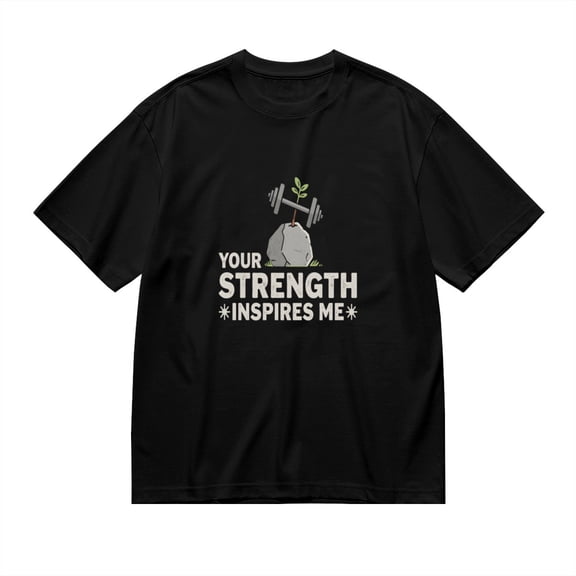 Your Strength Inspires Me, Rock Dumbbell Plant Print 3, Vintage T Shirt, Cotton T-Shirt for Men, 23483313,3XL