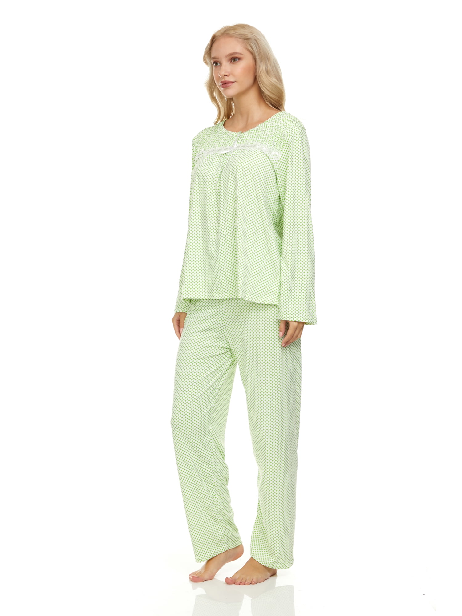 Lati Fashion Women Pajamas Set Pants and Top Long Sleeve, 2Piece