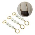 thumbnail image 3 of Abbracc 3PCS Bag Strap Extender 5.1 Inch Short Imitation Pearl Bead Replacement Chain Golden, 3 of 8