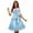#0341-Sky Blue, variant on Women's Dirndl Dresses Oktoberfest Style Short Sleeve Floral Embroidered Dresses Festival Party Style Lightweight Breathable With Bow Belt Dresses Gift
