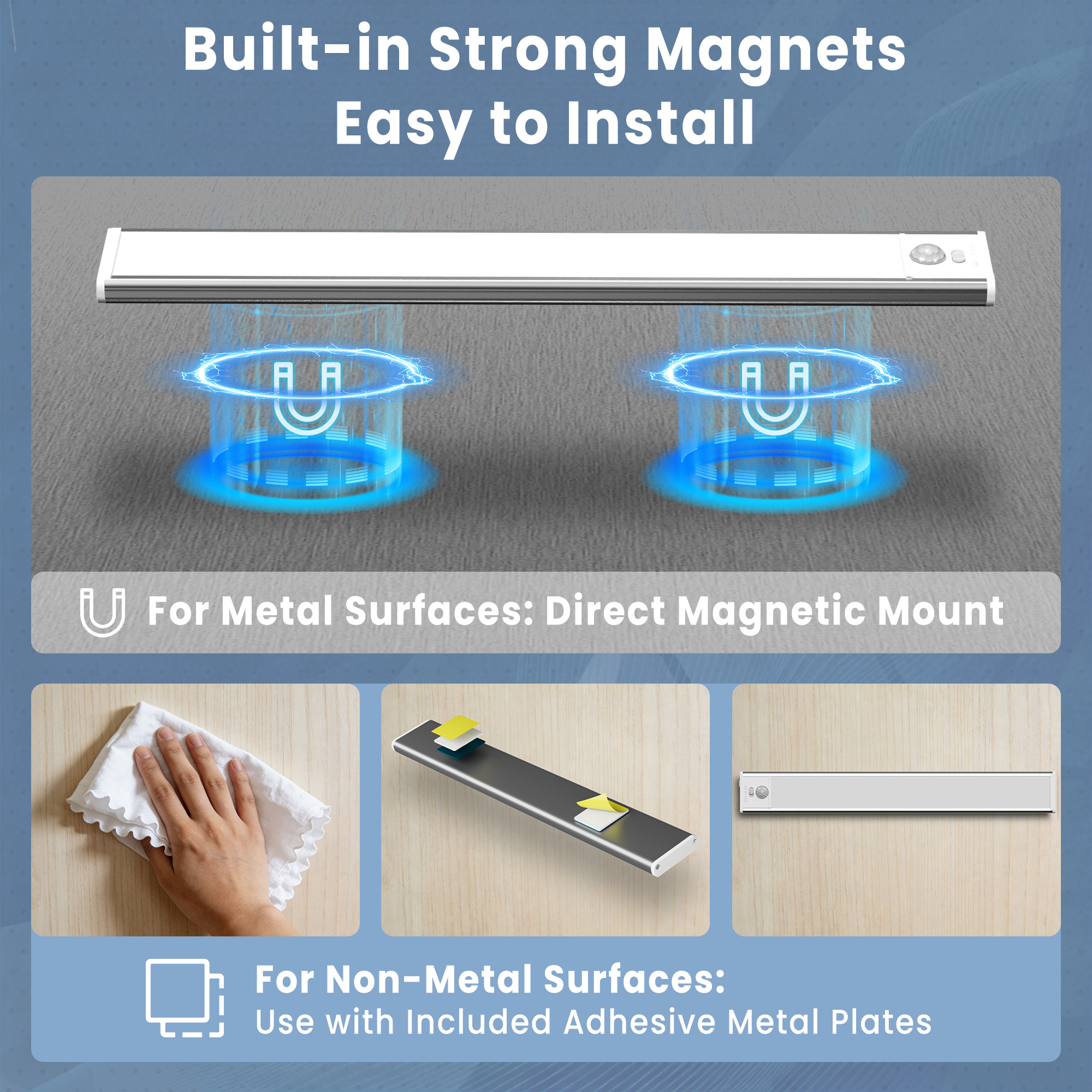 GUPUP 2-Pack Under Cabinet LED Motion Sensor Lights photo 3