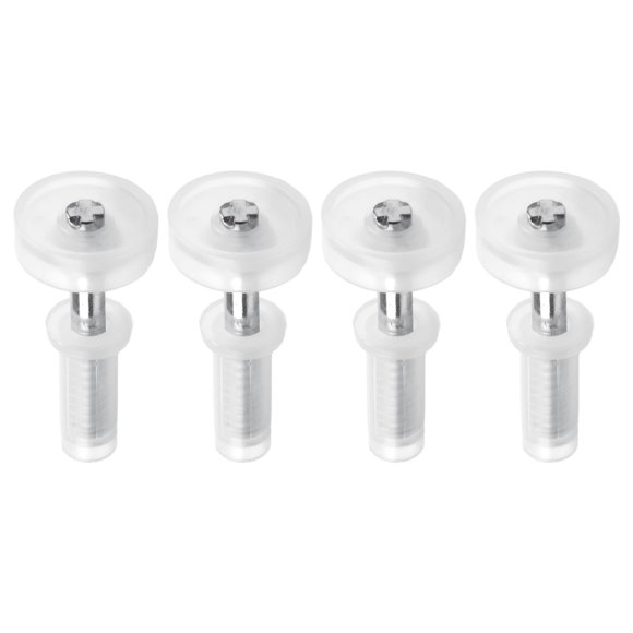 MYG for Bifold Door Top Guide Wheel 4-Pack, Cabinet Door Hardware Repair Parts, Smooth Sliding Mechanism for Closets, Pantries, Laundry Rooms, White and Silver