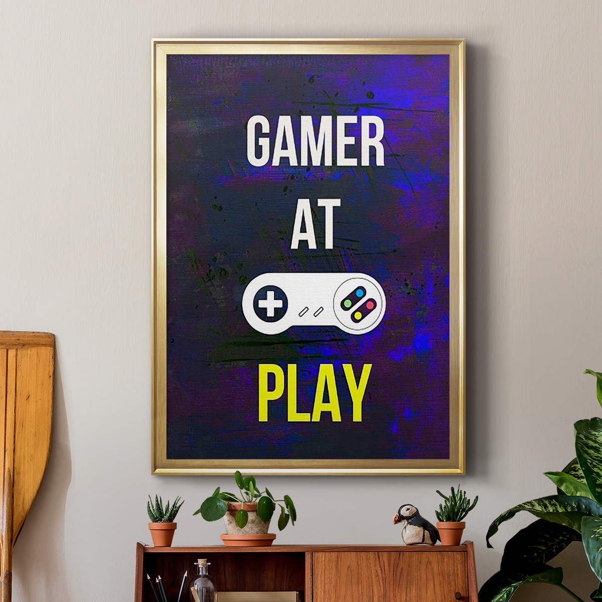 Gamer at Play VI Premium Framed Print, in Gold, Black, or Silver - Ready to Hang