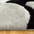 thumbnail image 6 of Allstar Grey Shaggy Area Rug with 3D Red and Black Lines Design. Contemporary Formal Hand Tufted (5' x 7'), 6 of 6