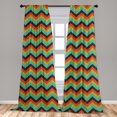 thumbnail image 5 of Ambesonne Chevron Curtains, Royal, Pair of 28"x95", Multicolor, 5 of 5