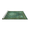 thumbnail image 2 of Ahgly Company Machine Washable Indoor Rectangle Persian Turquoise Blue Traditional Area Rugs, 2' x 3', 2 of 4