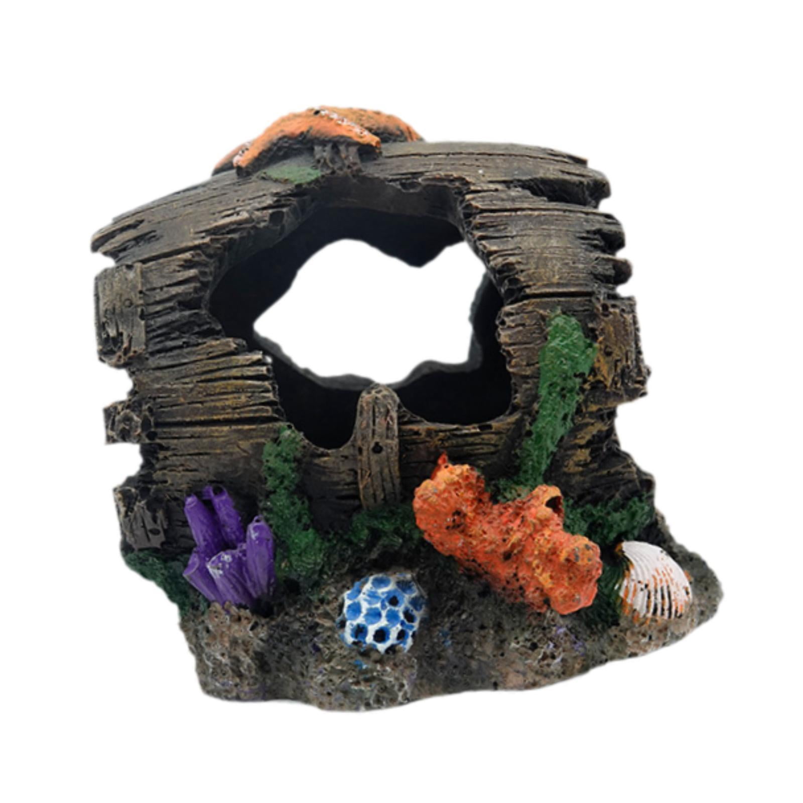 EHJRE Aquarium Decorations for Fish Cave, Resin, Landscaping Crafts, Fish Garden, Pond, Barrel Decor, Barrel, Barrel, Barrel Decor, Barrel, Barrel Decor