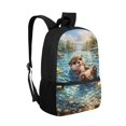 thumbnail image 2 of Yuyamidu Cute Otter Scenery Children's Backpack for School Girls, Lightweight Bookbag with Multiple Pockets for Primary Students Daily Use Travel Outings, 2 of 6
