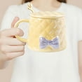 thumbnail image 5 of Ovzne 350 Ml Porcelain Coffee Tea Cup Bowknotknot Coffee Mug Ceramic Cup With Bowknotknot And Handle Cute Mug Product Size: 8 * 7.5Cm, 5 of 5