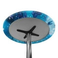 thumbnail image 7 of SEANATIVE Cocktail Table Topper Cap Soft Round Fitted Cocktail Tablecloth with Elastic Edge Easy to Install Table Top Cover for Wedding Party Restaurant 24 Inch, Sparkle Butterfly Blue, 7 of 7